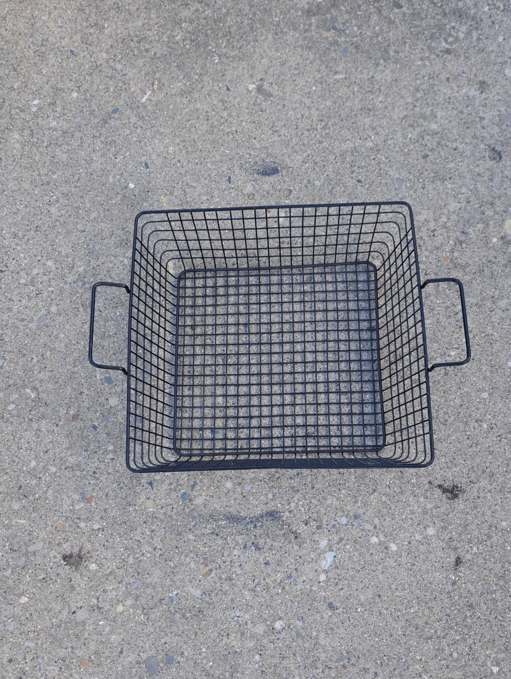 Black Wire Storage Basket with Handles - Home Accents